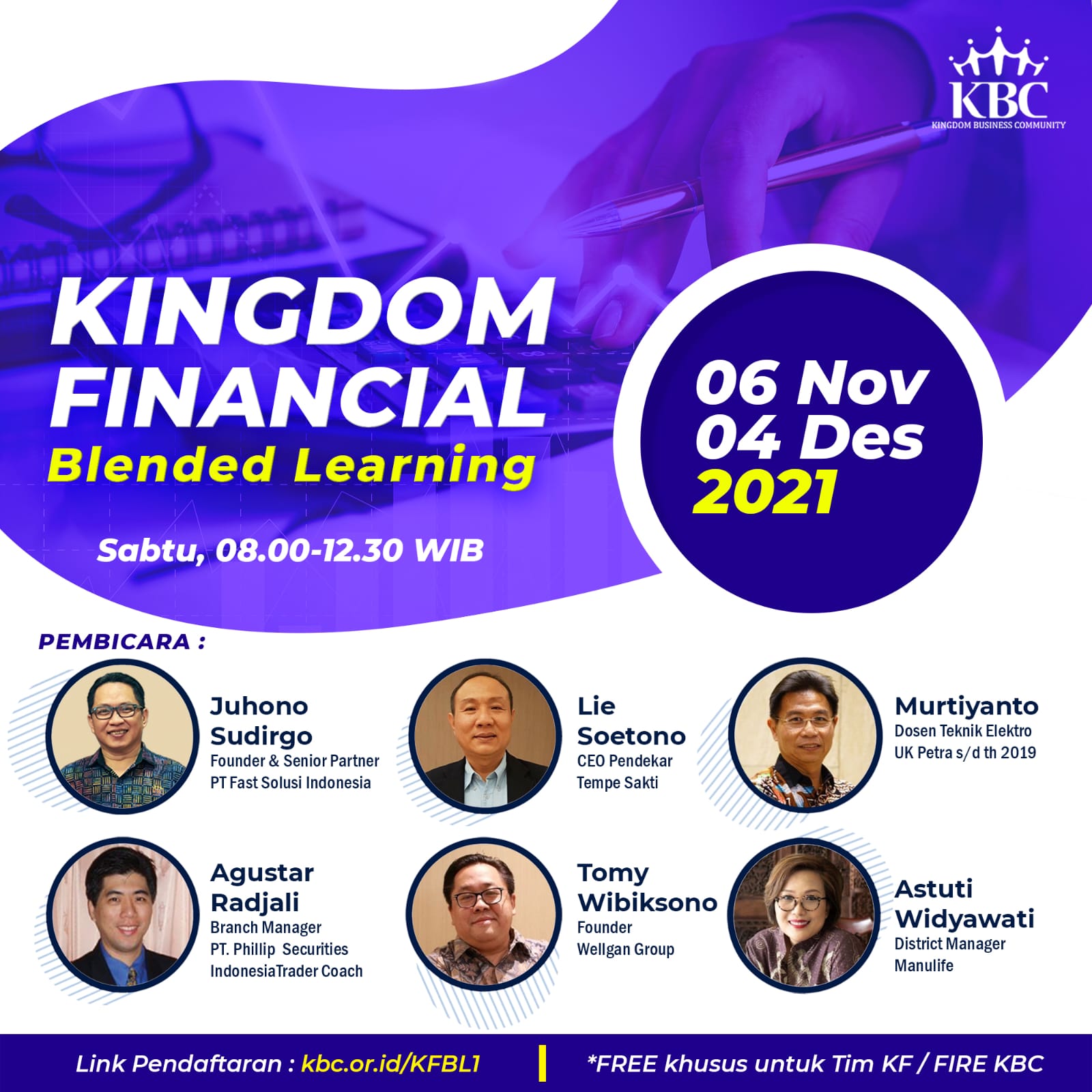 REGISTRASI - KINGDOM FINANCIAL BLENDED LEARNING (KF BL) BATCH 1